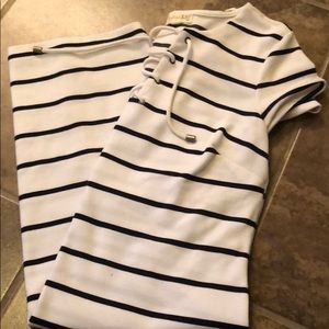 Stripped tee shirt dress